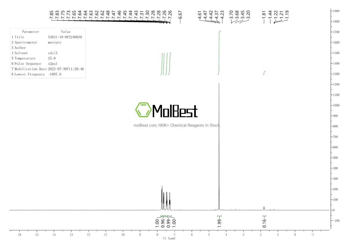 Physical sample testing spectrum (NMR) of 53631-18-8