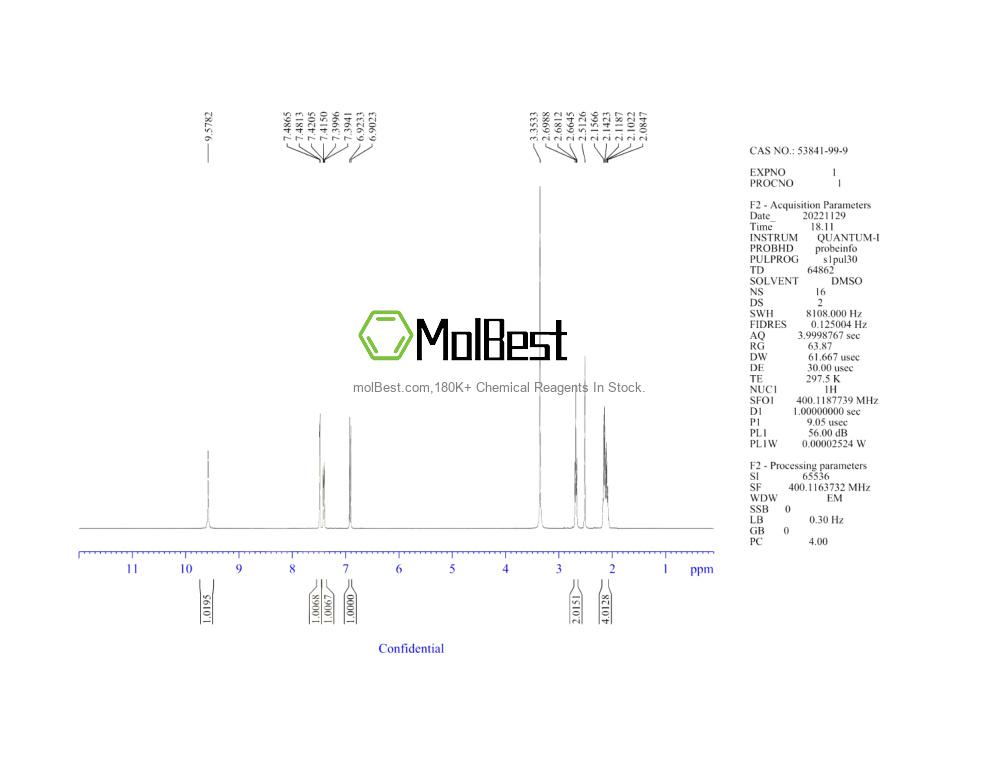 Physical sample testing spectrum (NMR) of 53841-99-9