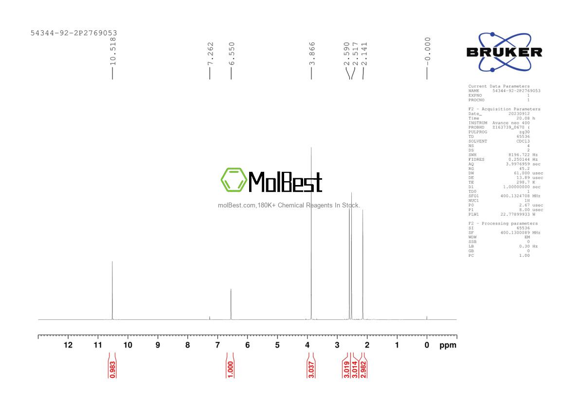 Physical sample testing spectrum (NMR) of 54344-92-2