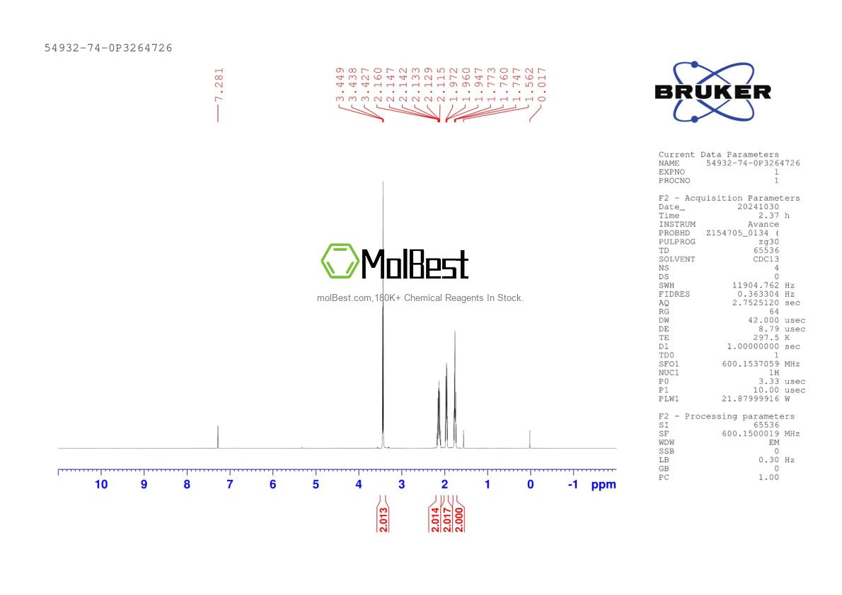 54932-74-0 fiziksel numune test spektrumu (NMR)