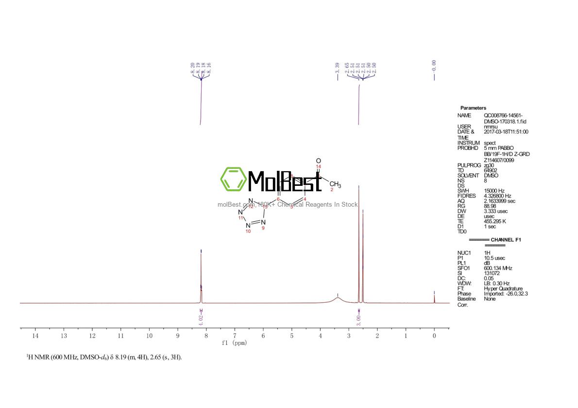 552846-23-8 fiziksel numune test spektrumu (NMR)