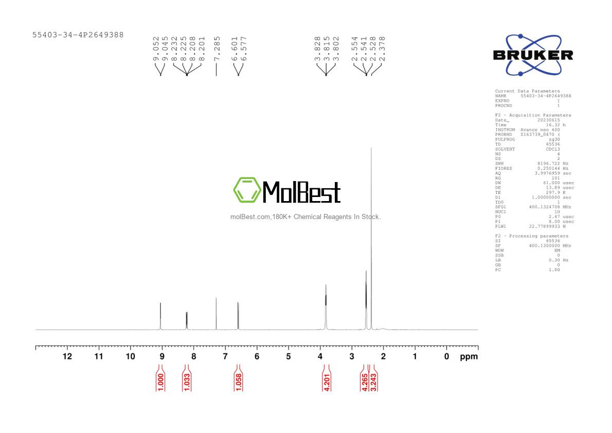 55403-34-4 fiziksel numune test spektrumu (NMR)