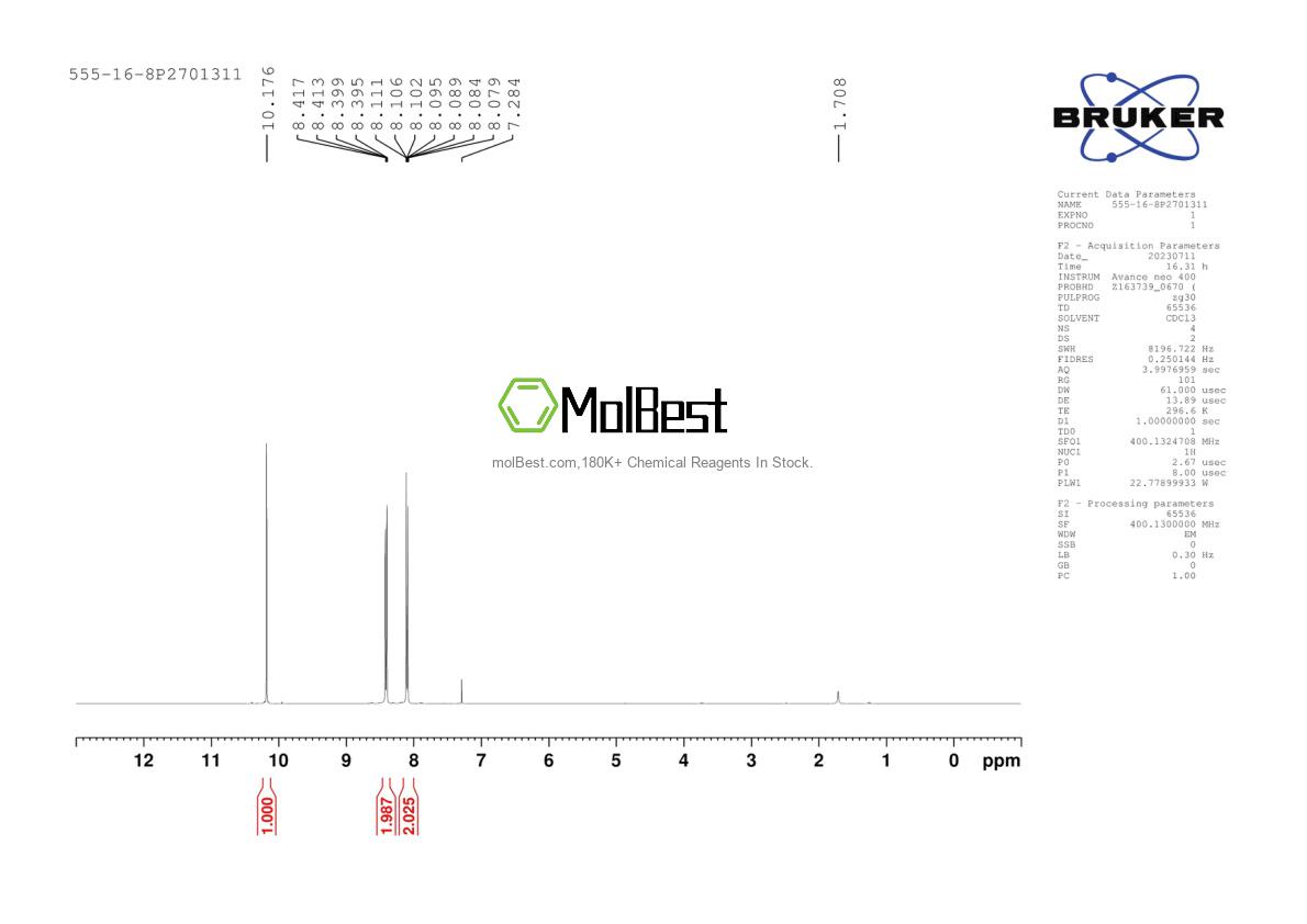 Physical sample testing spectrum (NMR) of 555-16-8