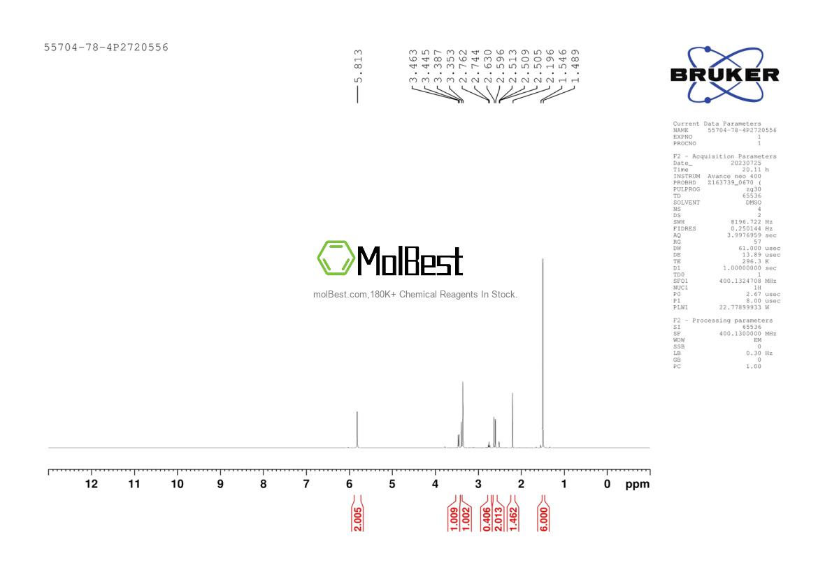 Physical sample testing spectrum (NMR) of 55704-78-4