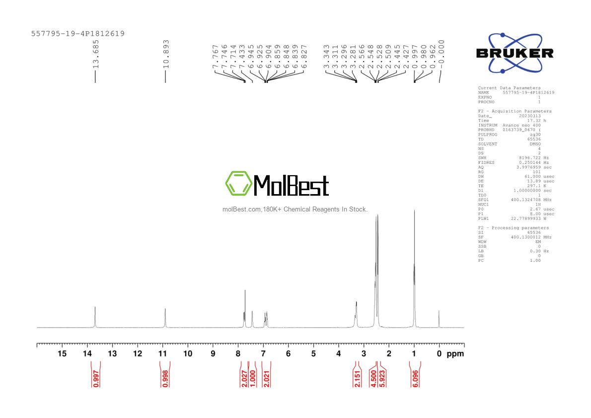 Physical sample testing spectrum (NMR) of 557795-19-4