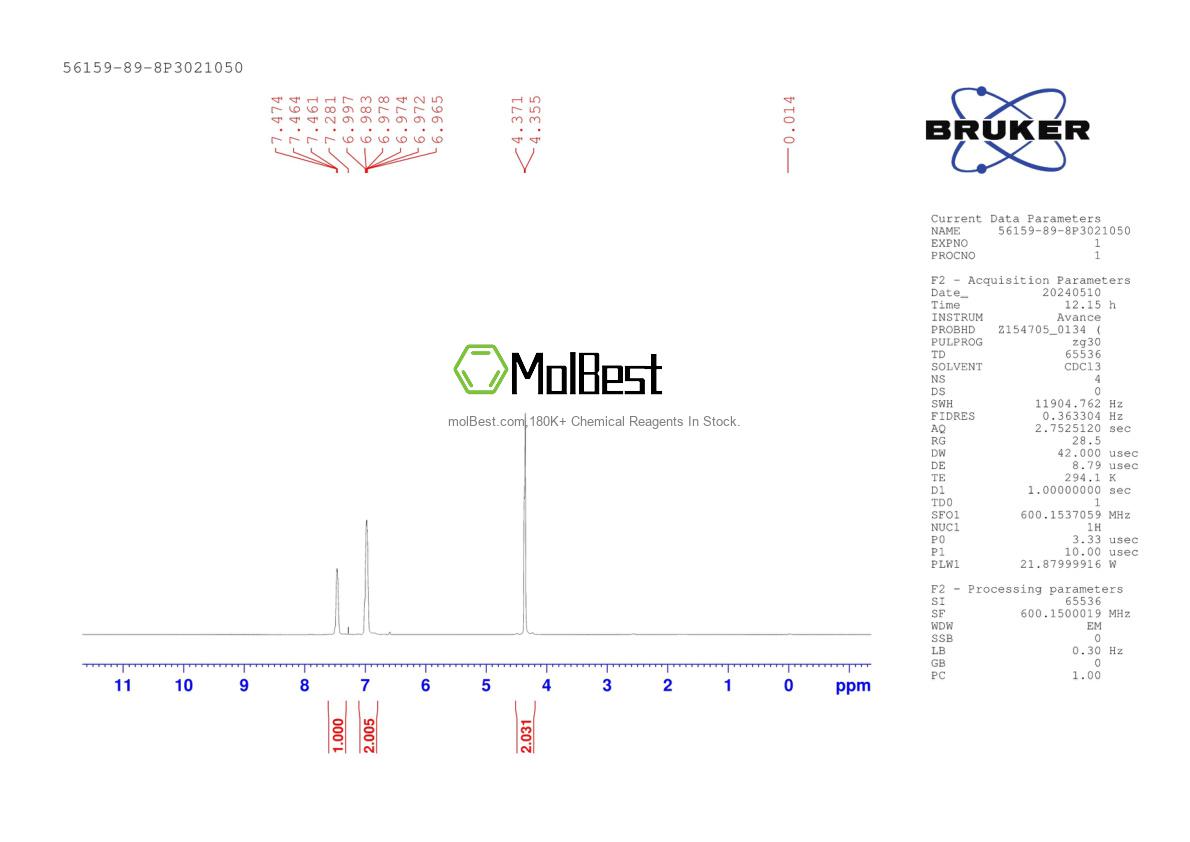 Phổ kiểm tra mẫu thực (NMR) của 56159-89-8
