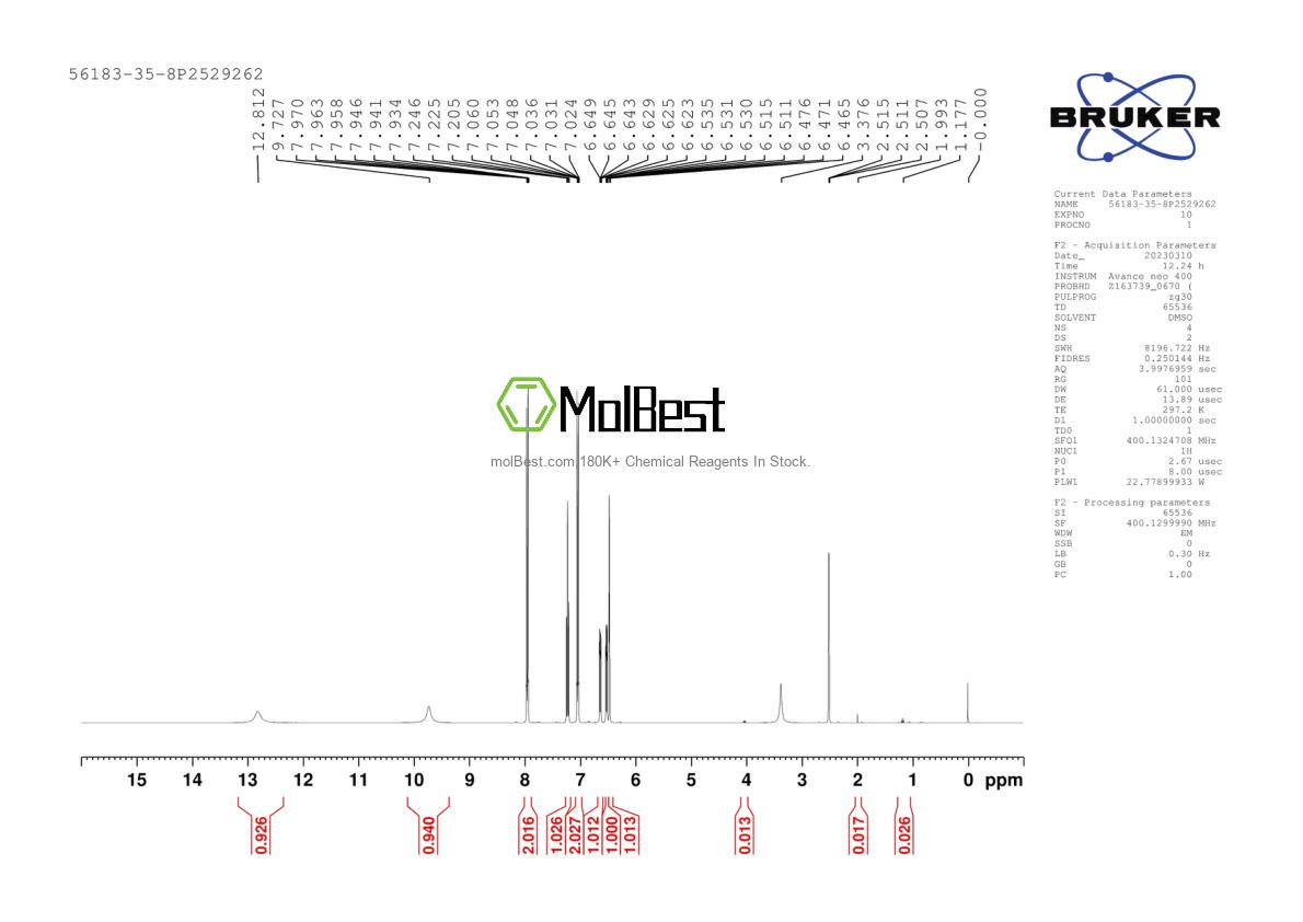 Physical sample testing spectrum (NMR) of 56183-35-8