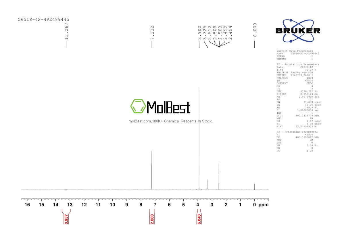 Physical sample testing spectrum (NMR) of 56518-42-4