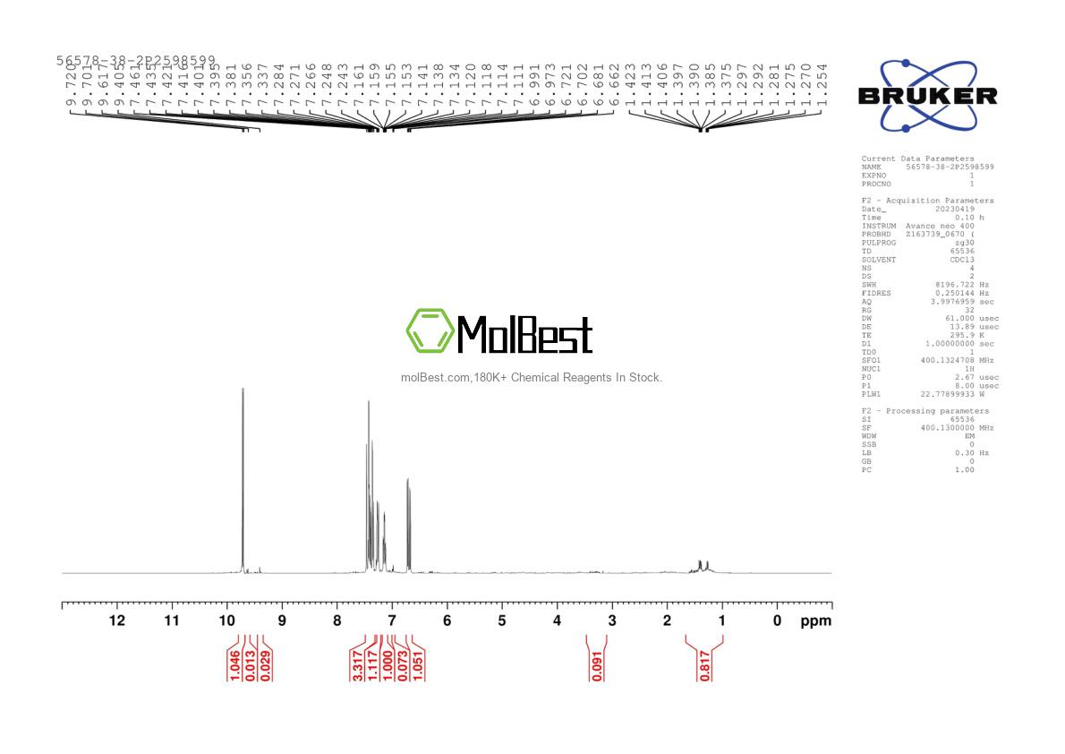 Spektrum pengujian sampel fisik (NMR) 56578-38-2