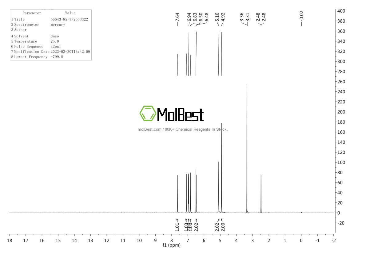 Spektrum pengujian sampel fisik (NMR) 56643-85-7