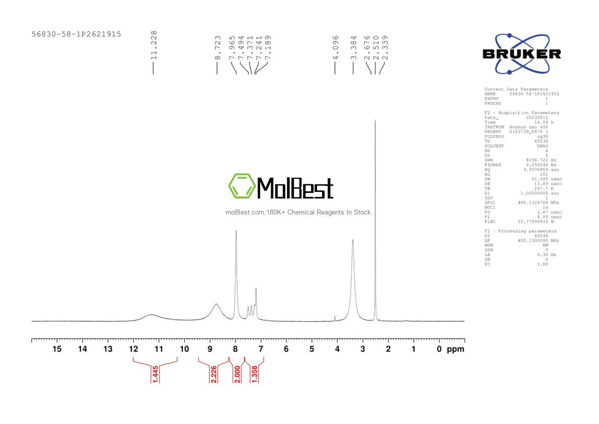 Phổ kiểm tra mẫu thực (NMR) của 56830-58-1