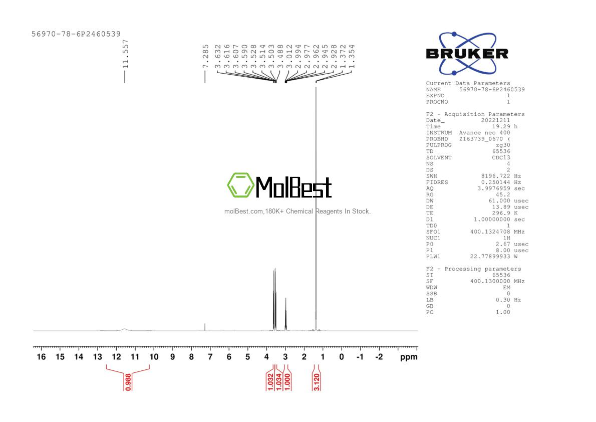 Physical sample testing spectrum (NMR) of 56970-78-6