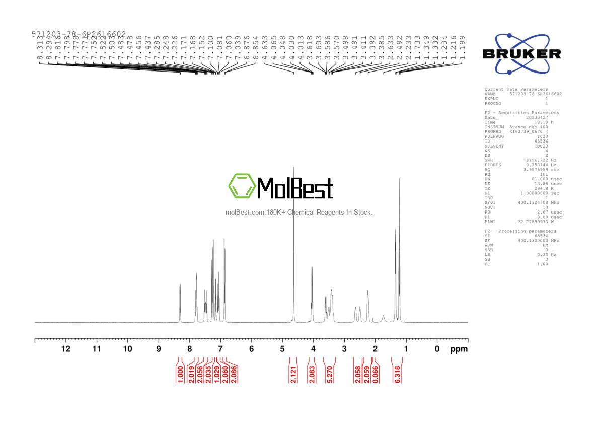 571203-78-6 fiziksel numune test spektrumu (NMR)