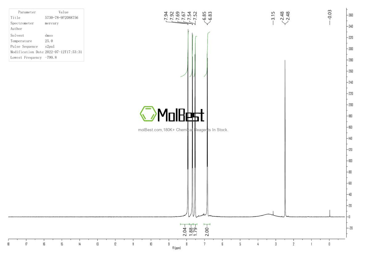 Physical sample testing spectrum (NMR) of 5730-78-9