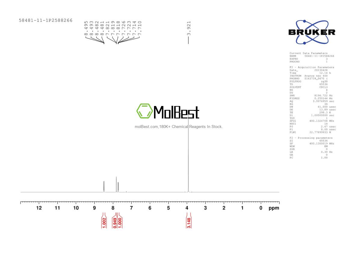 Physical sample testing spectrum (NMR) of 58481-11-1