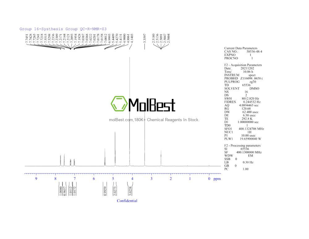 58536-48-4 fiziksel numune test spektrumu (NMR)