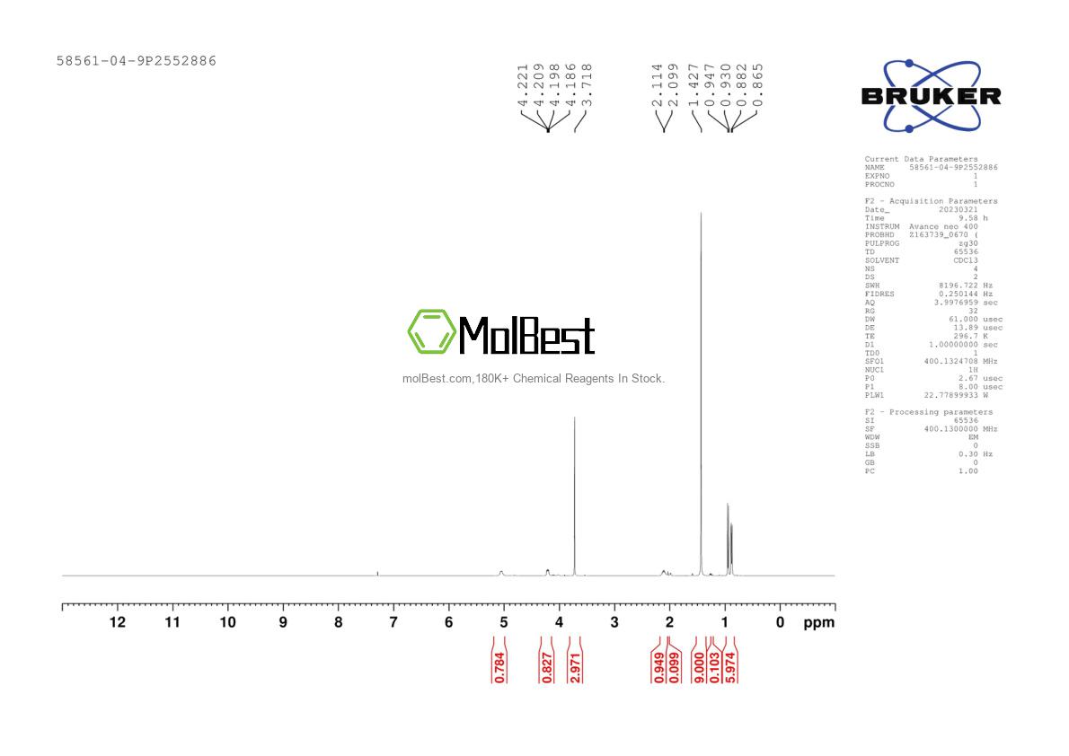 Physical sample testing spectrum (NMR) of 58561-04-9