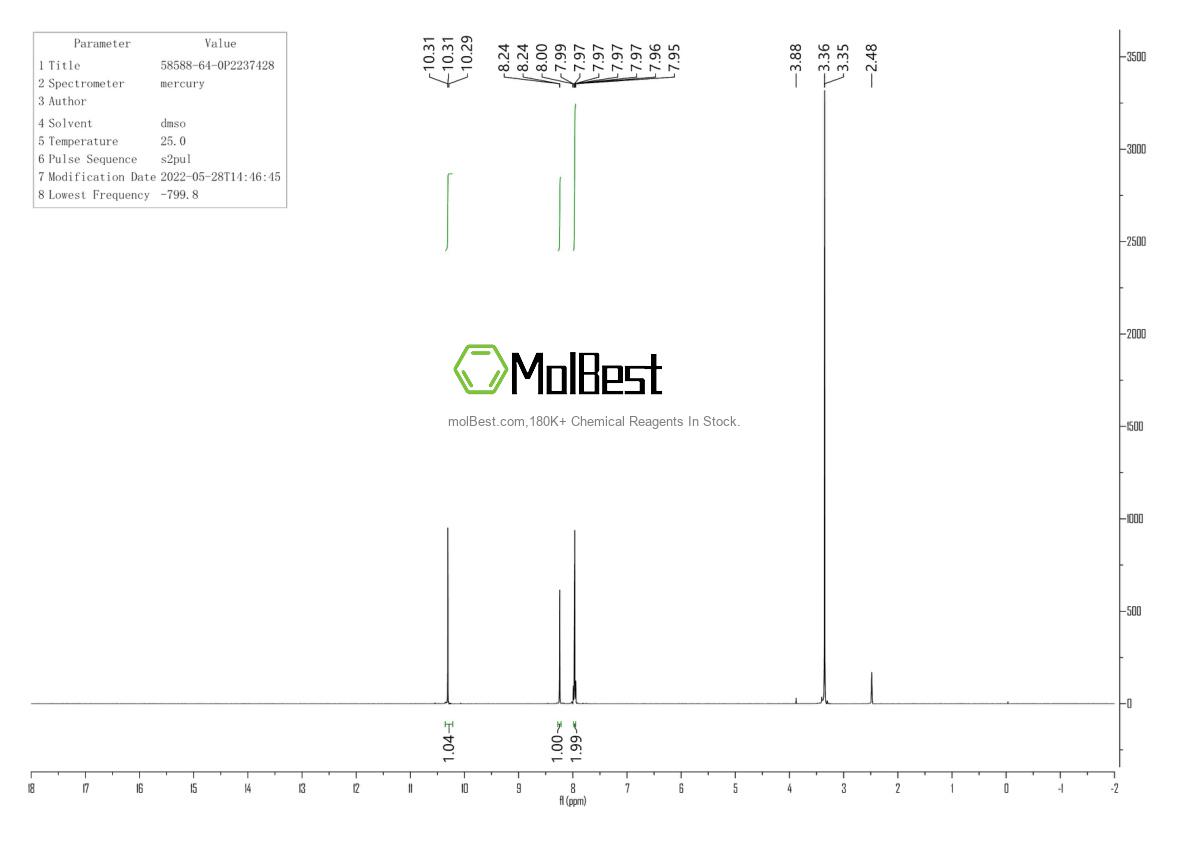 Spektrum pengujian sampel fisik (NMR) 58588-64-0