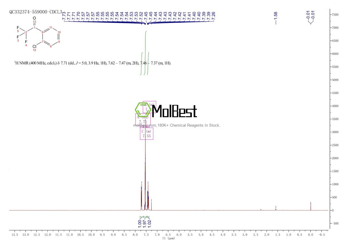 Spektrum pengujian sampel fisik (NMR) 5860-95-7
