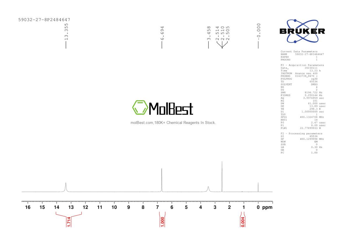 Spektrum pengujian sampel fisik (NMR) 59032-27-8