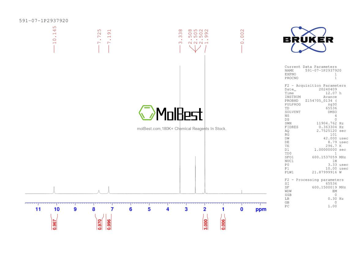591-07-1 fiziksel numune test spektrumu (NMR)