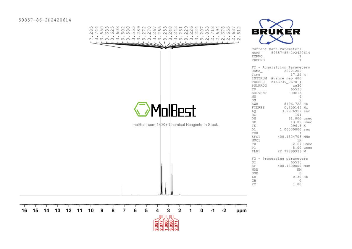 Spektrum pengujian sampel fisik (NMR) 59857-86-2