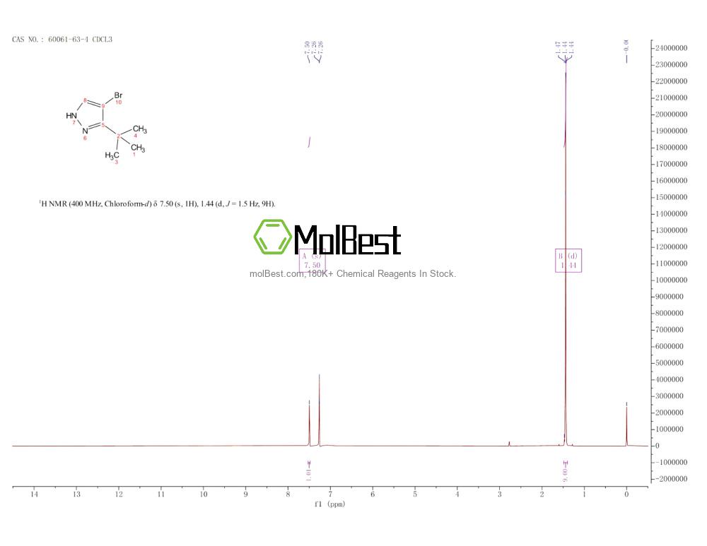 Physical sample testing spectrum (NMR) of 60061-63-4