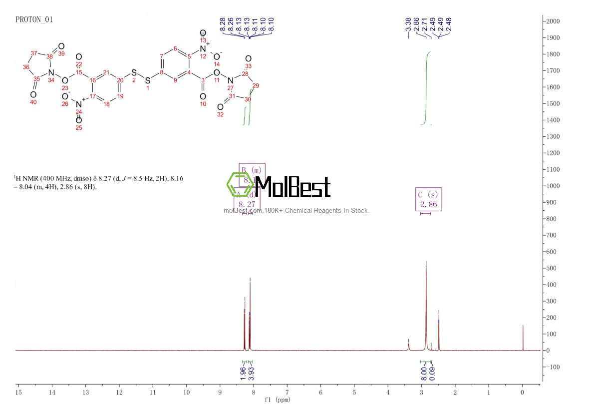 Espectro de teste de amostra física (NMR) de 60129-38-6