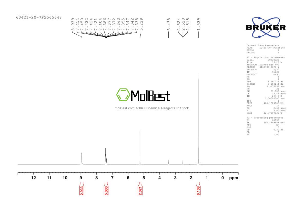 Physical sample testing spectrum (NMR) of 60421-20-7