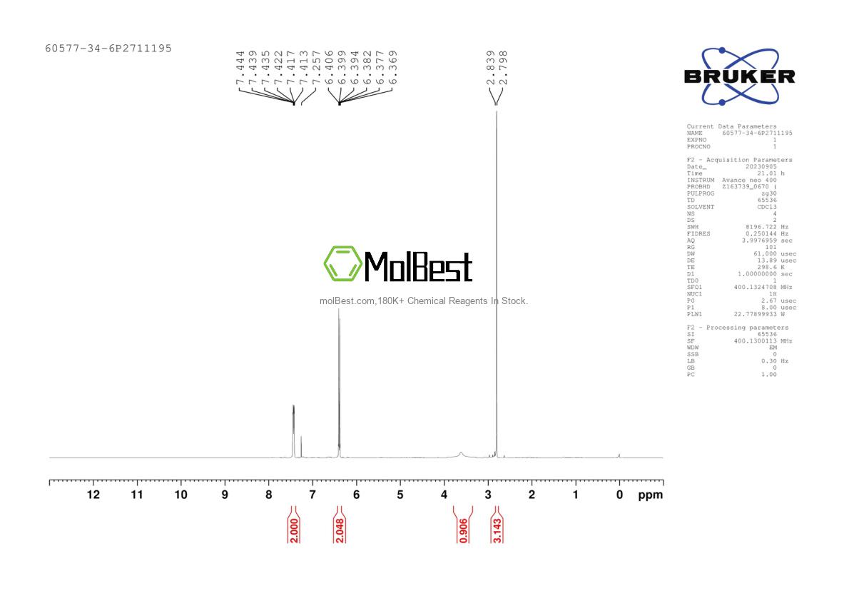 Physical sample testing spectrum (NMR) of 60577-34-6