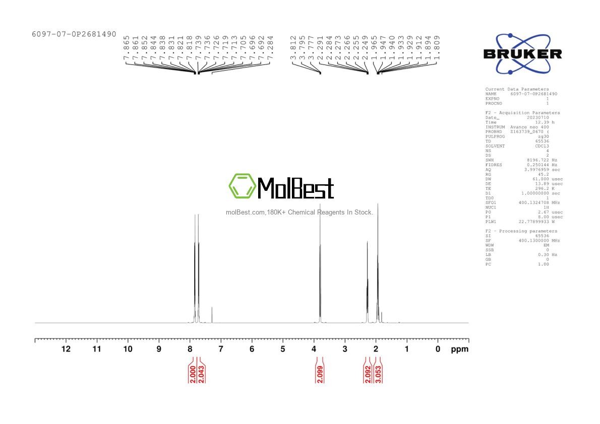 Physical sample testing spectrum (NMR) of 6097-07-0