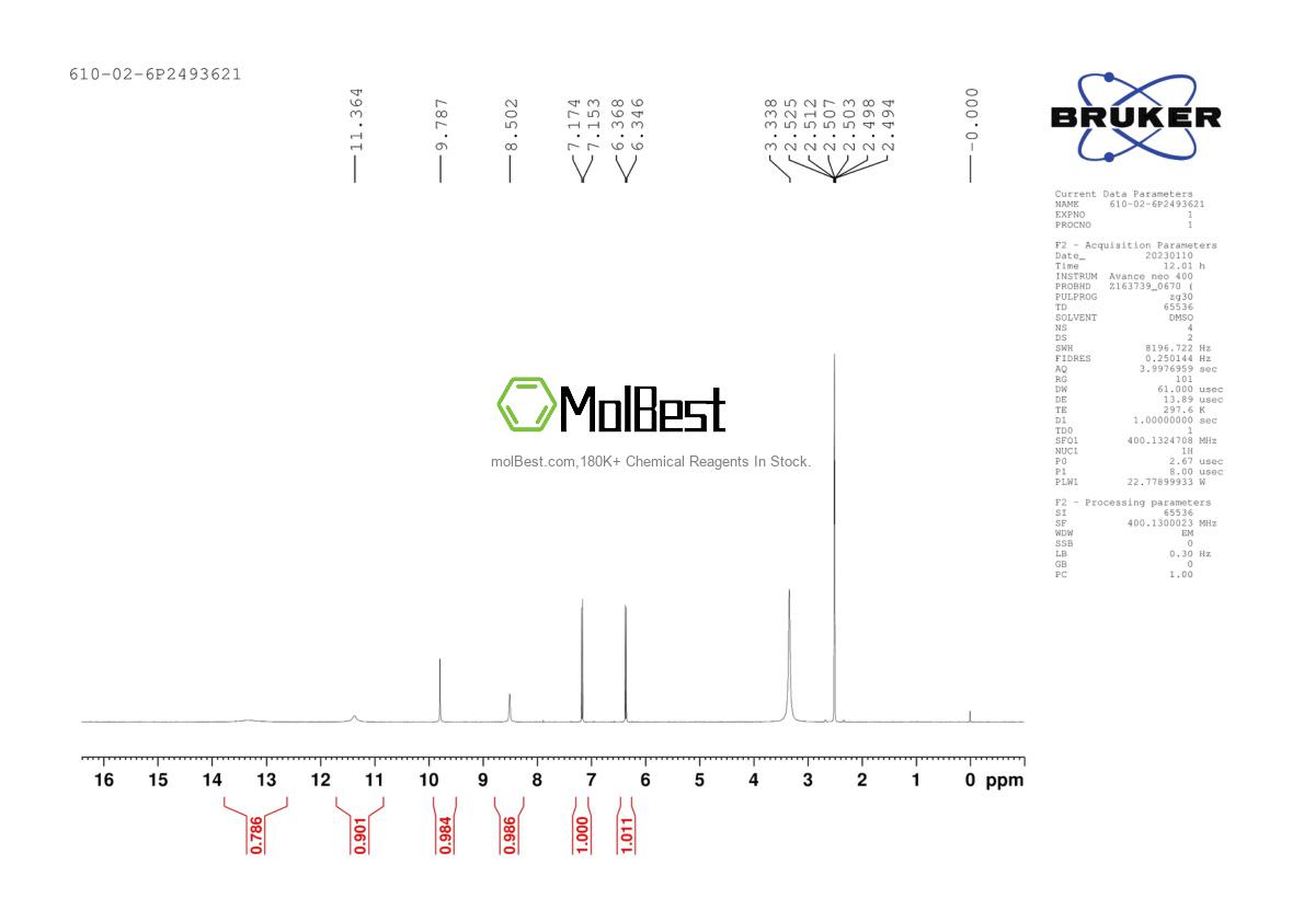 Physical sample testing spectrum (NMR) of 610-02-6