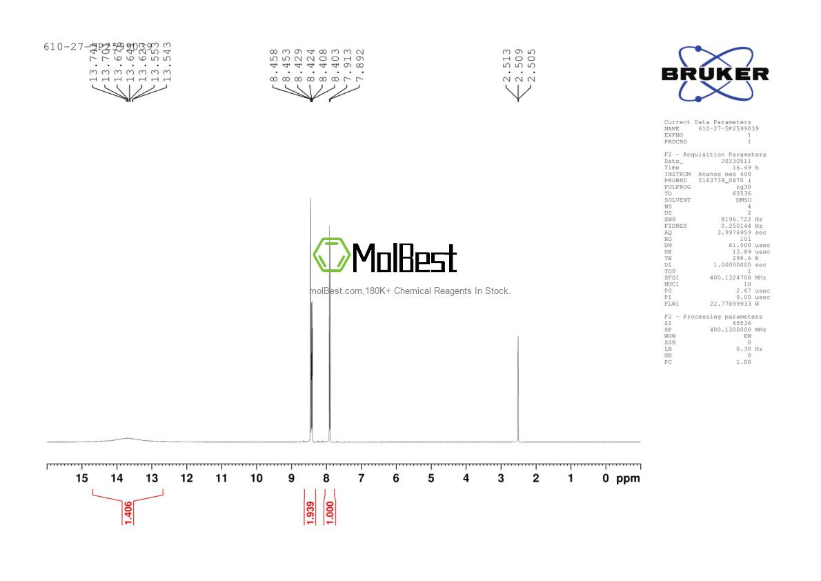 Physical sample testing spectrum (NMR) of 610-27-5