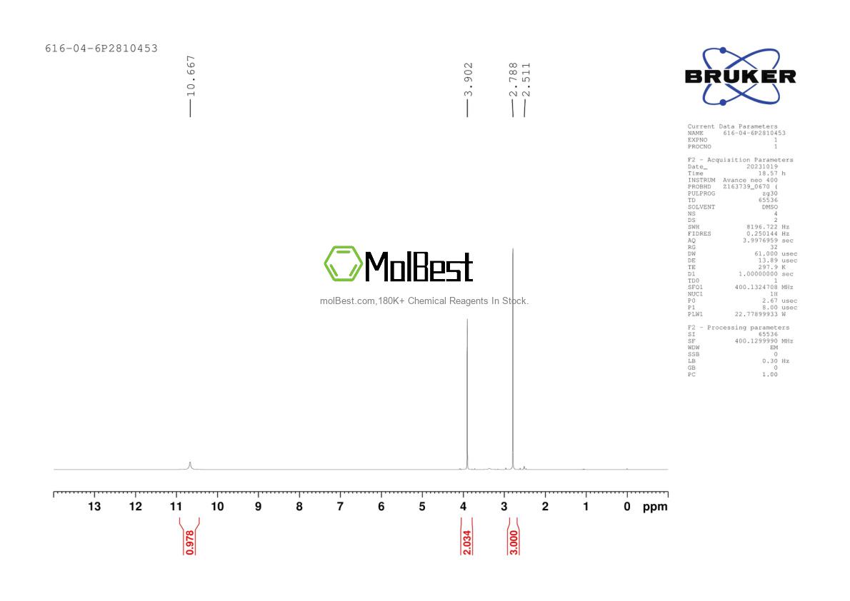 Physical sample testing spectrum (NMR) of 616-04-6