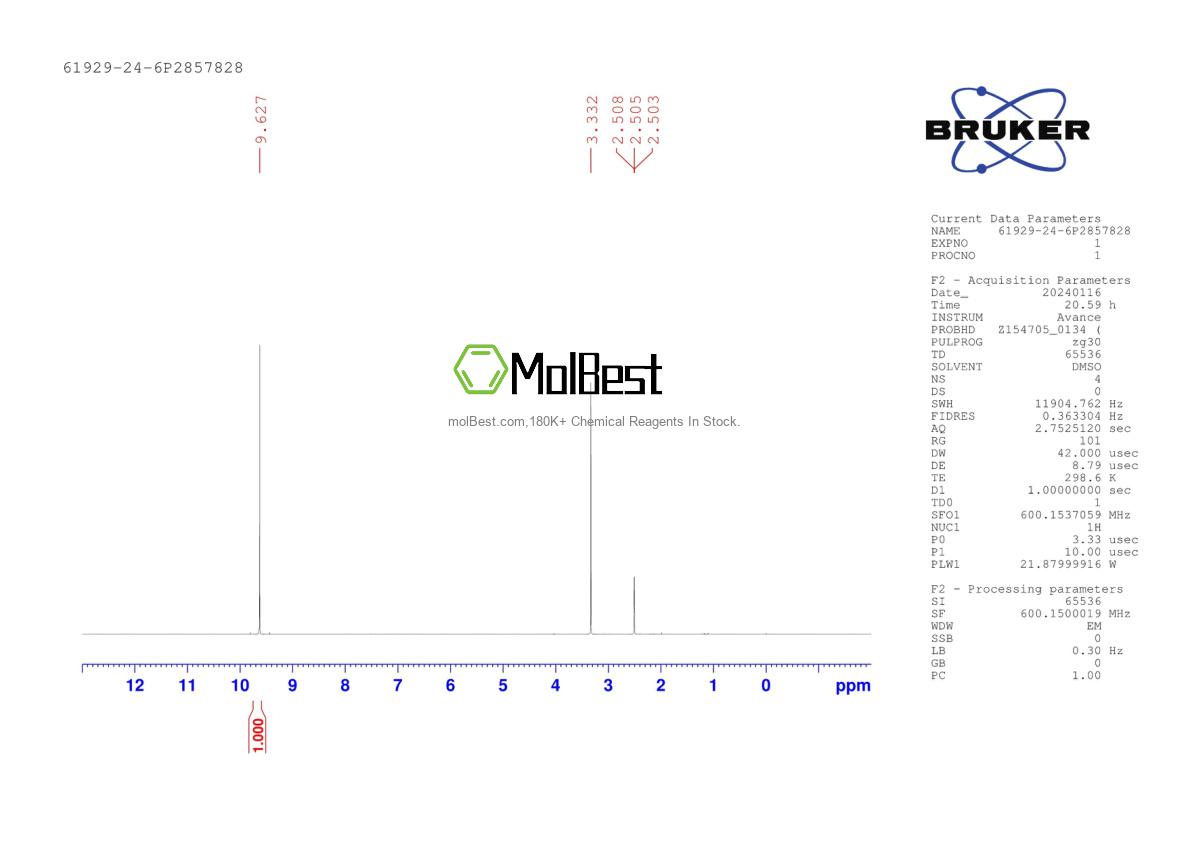 Physical sample testing spectrum (NMR) of 61929-24-6