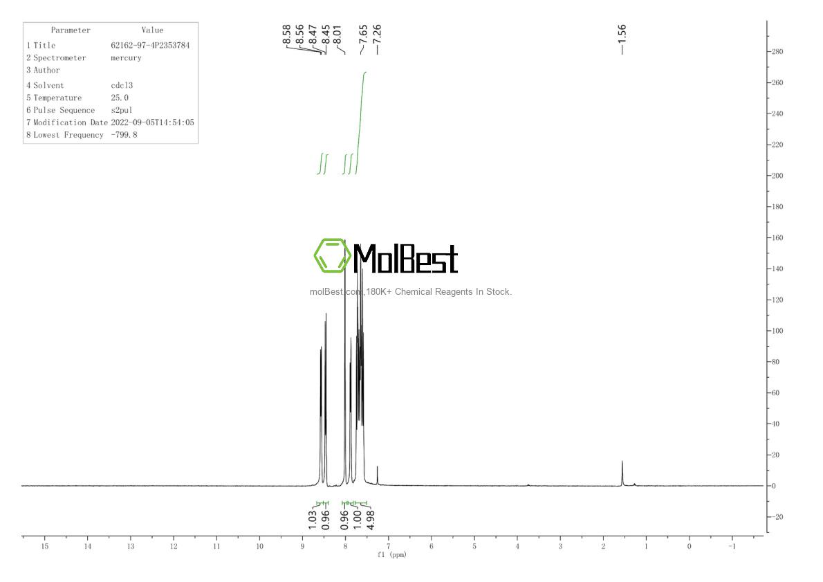 Physical sample testing spectrum (NMR) of 62162-97-4