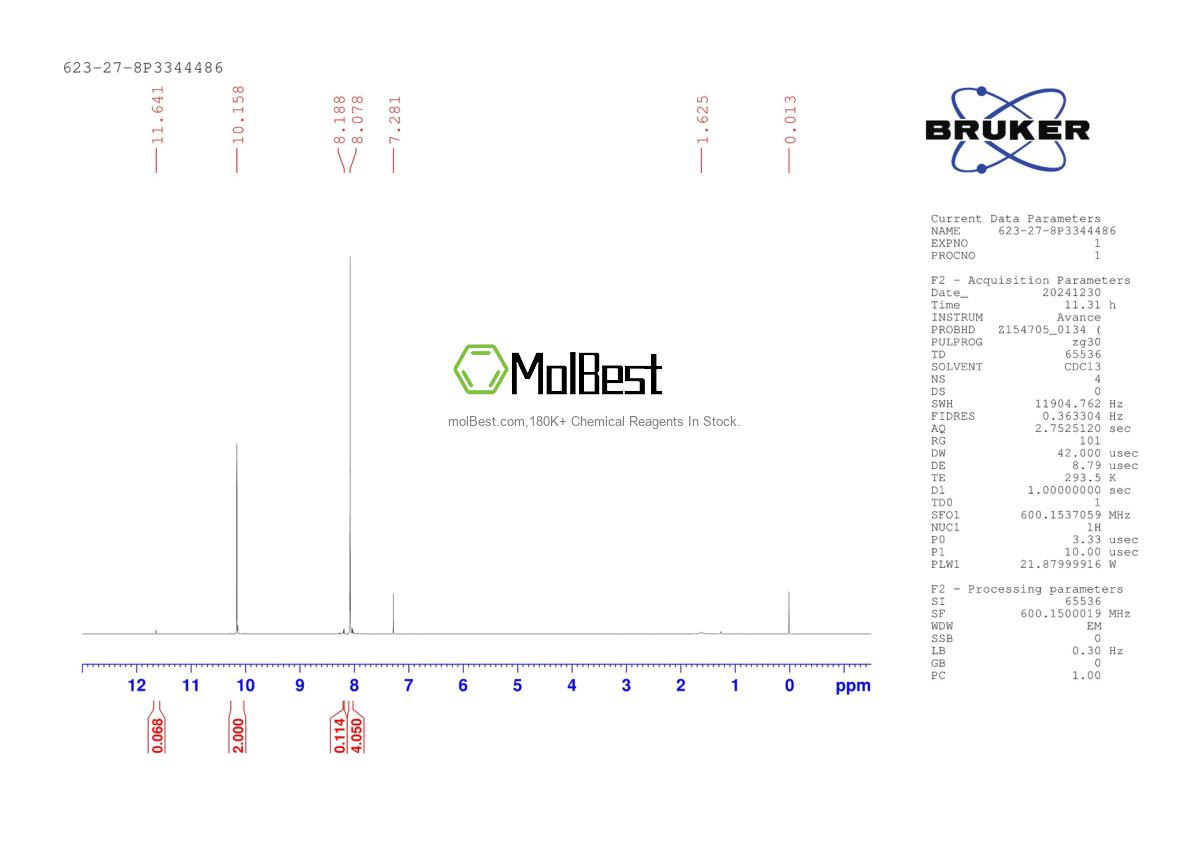 Physical sample testing spectrum (NMR) of 623-27-8