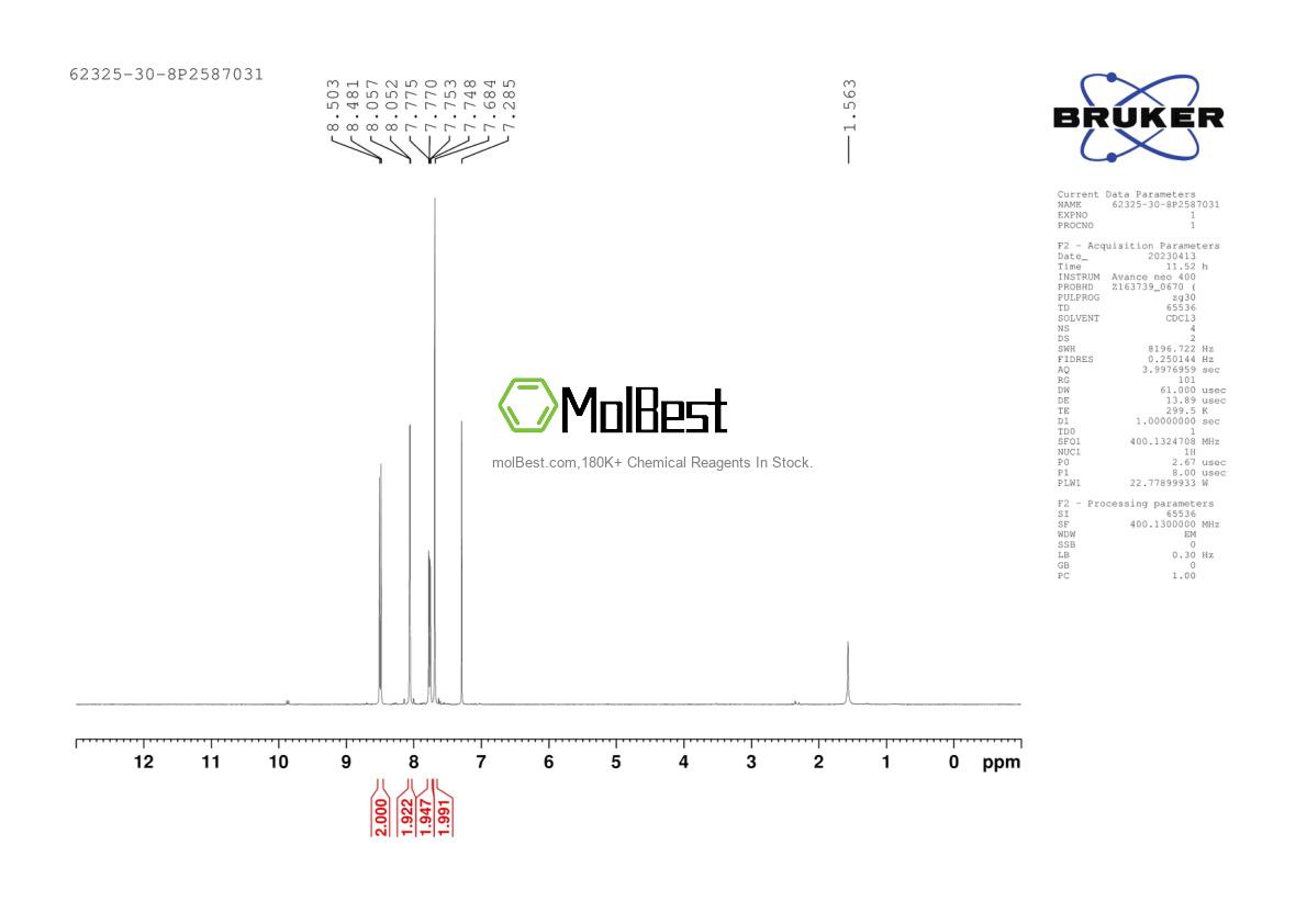 Physical sample testing spectrum (NMR) of 62325-30-8