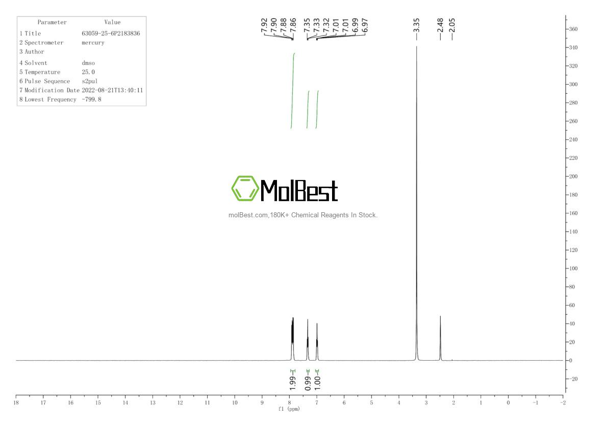 Spektrum pengujian sampel fisik (NMR) 63059-25-6