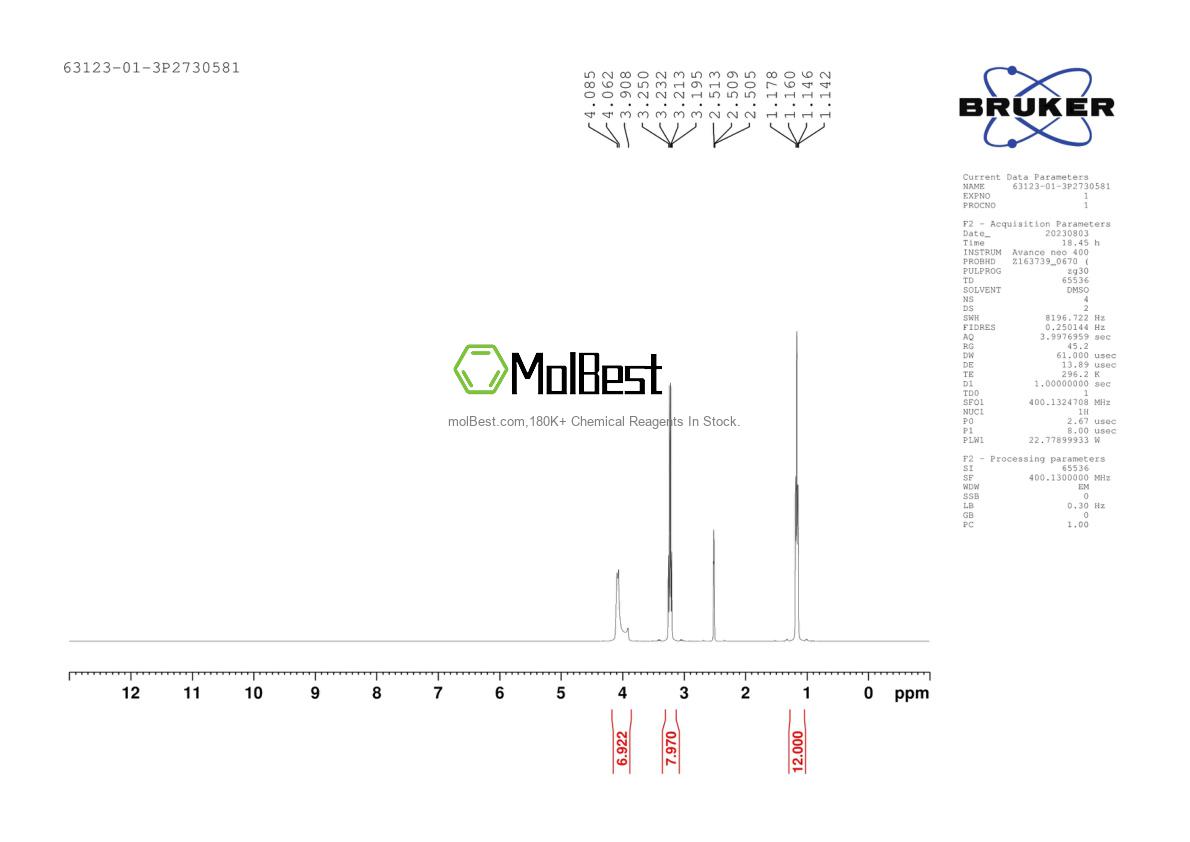 Phổ kiểm tra mẫu thực (NMR) của 63123-01-3