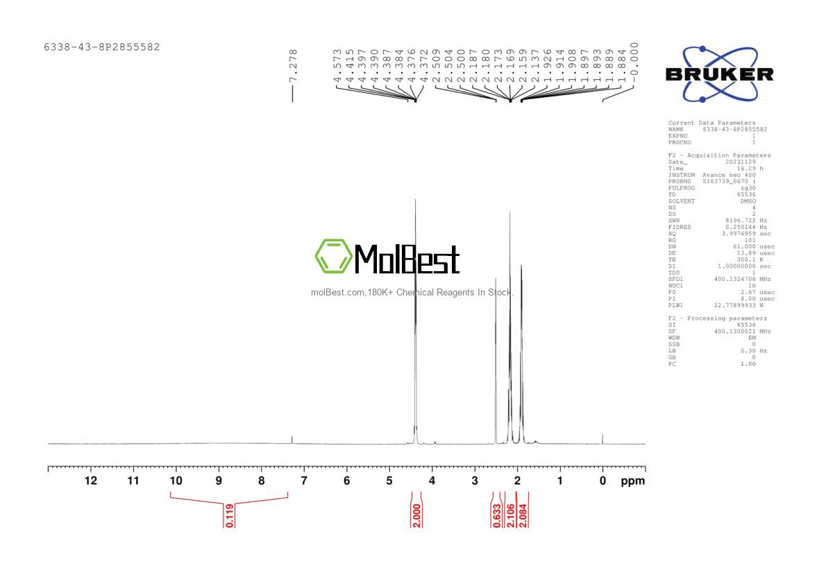 Physical sample testing spectrum (NMR) of 6338-43-8