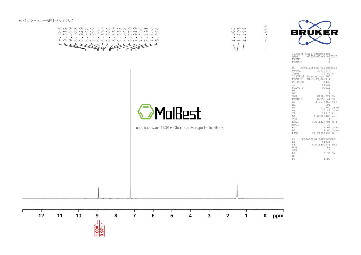63558-65-6 fiziksel numune test spektrumu (NMR)