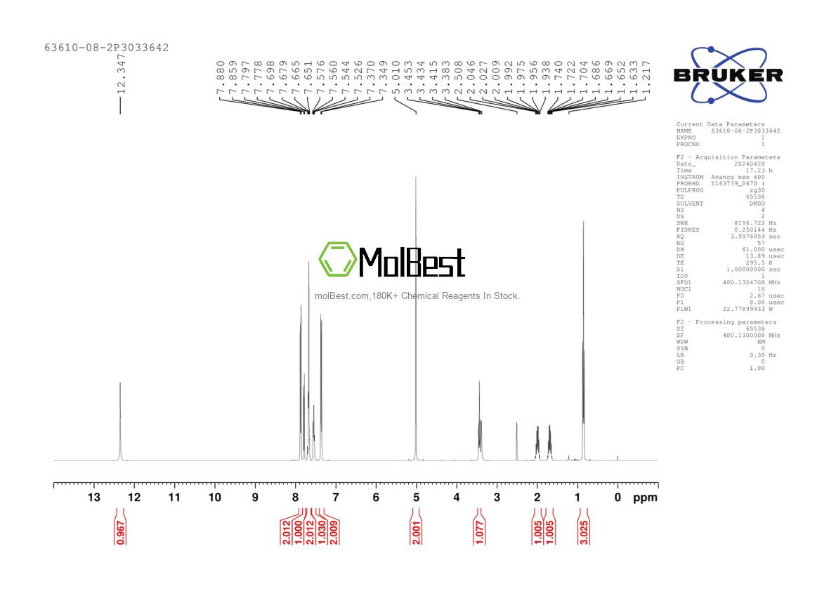 Physical sample testing spectrum (NMR) of 63610-08-2