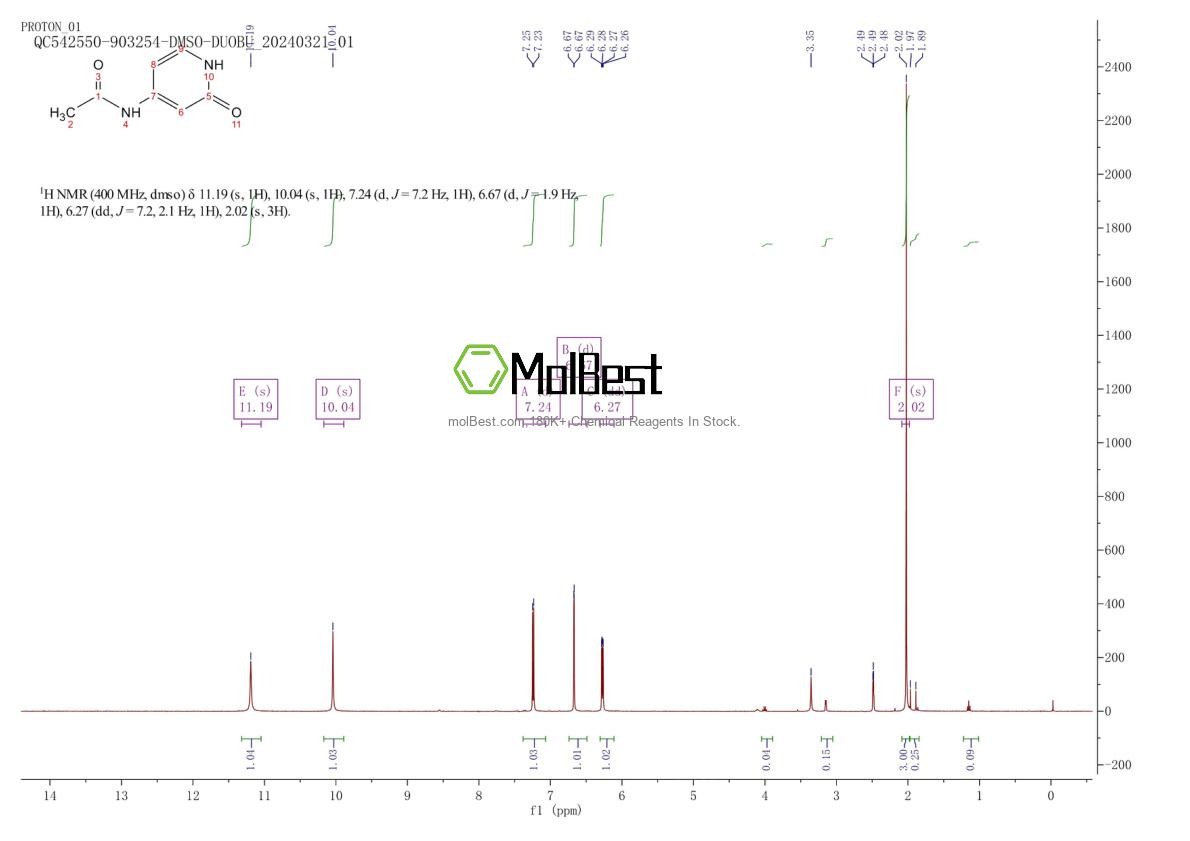 Physical sample testing spectrum (NMR) of 63709-26-2