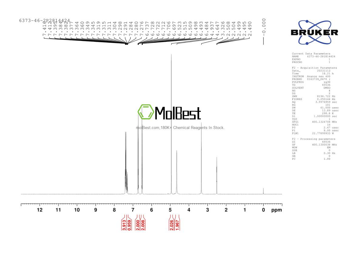 Physical sample testing spectrum (NMR) of 6373-46-2