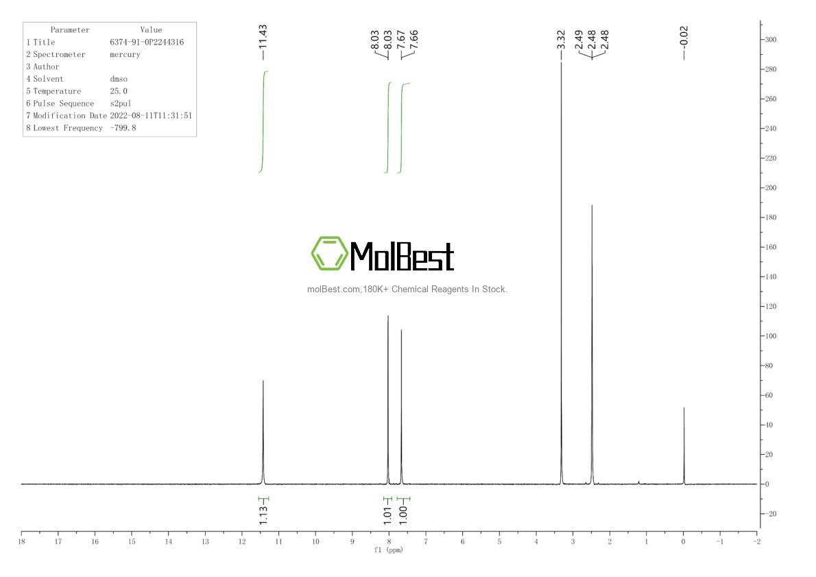 Physical sample testing spectrum (NMR) of 6374-91-0