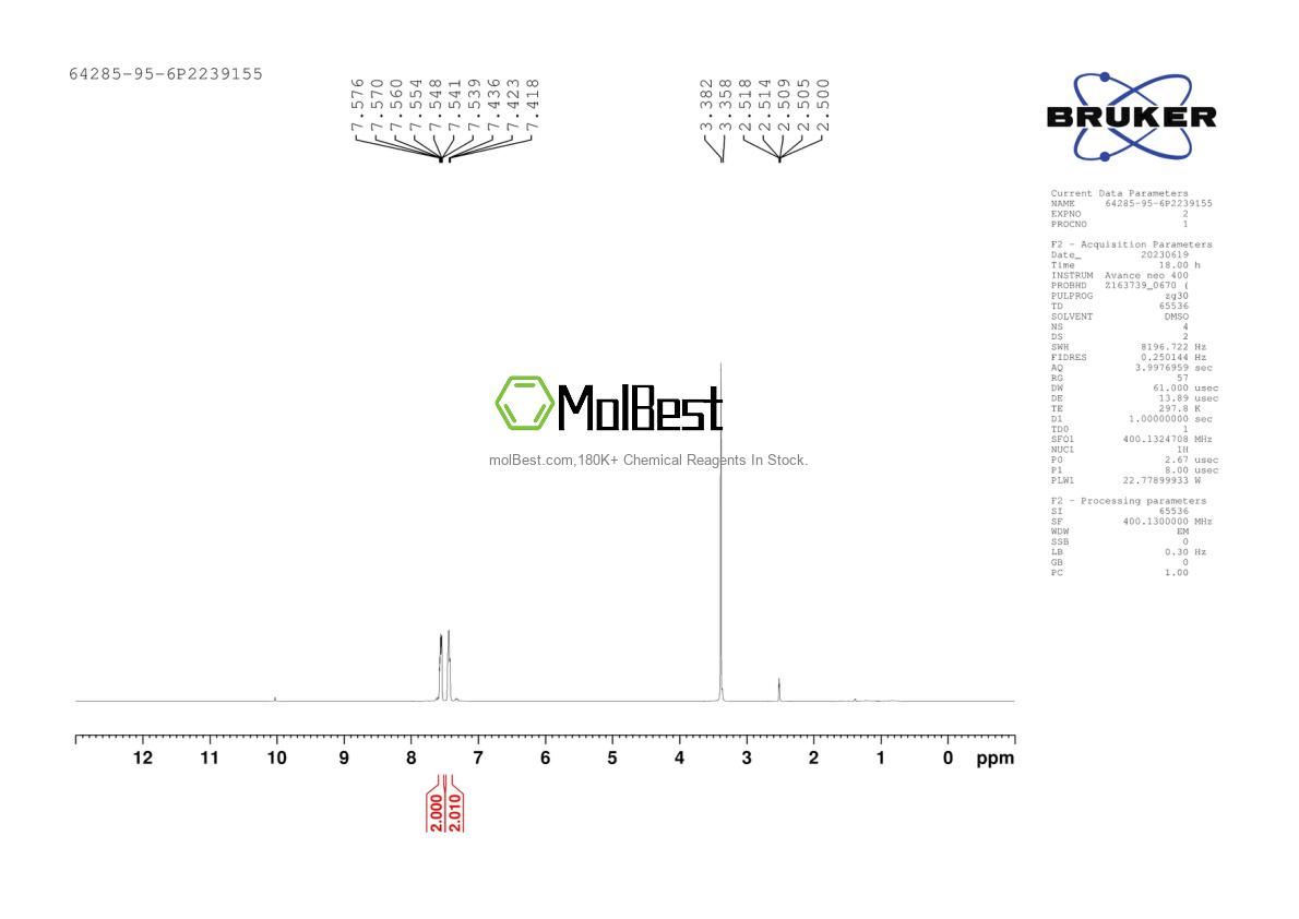 Physical sample testing spectrum (NMR) of 64285-95-6