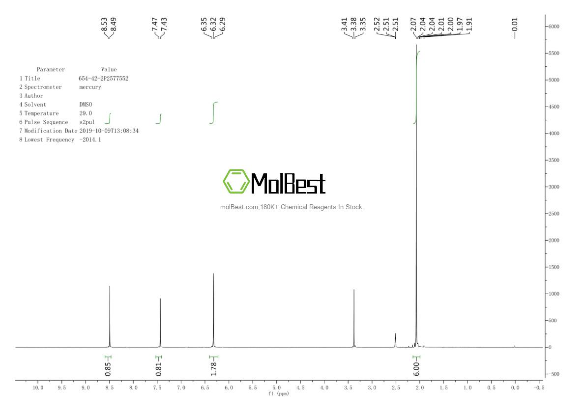 654-42-2 fiziksel numune test spektrumu (NMR)