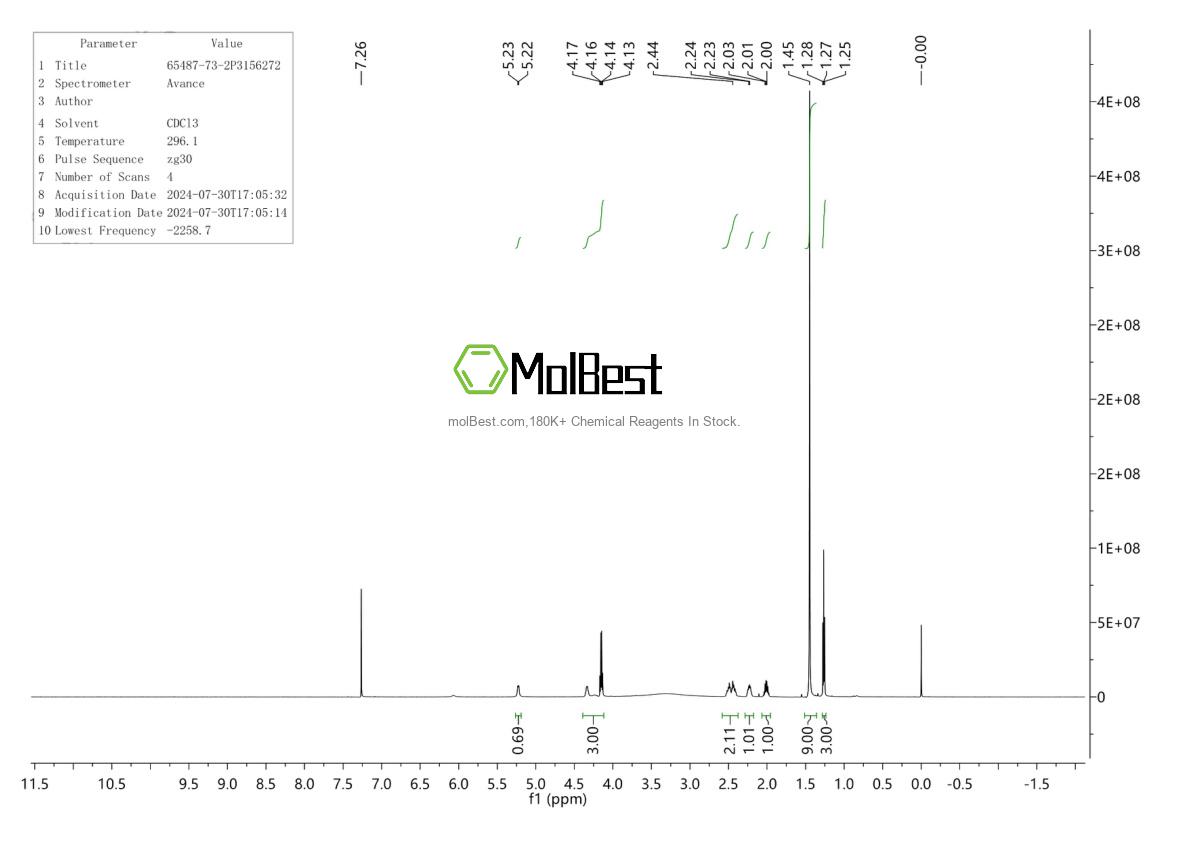 Physical sample testing spectrum (NMR) of 65487-73-2