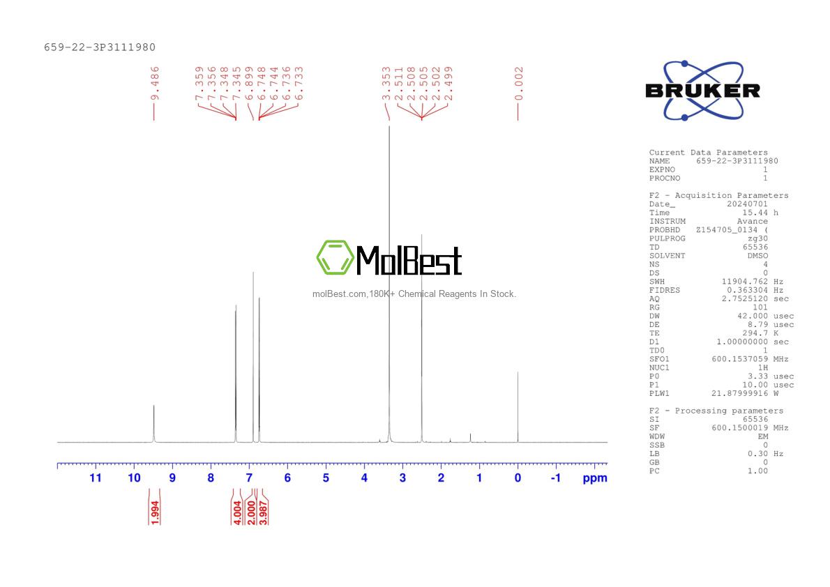 659-22-3 fiziksel numune test spektrumu (NMR)
